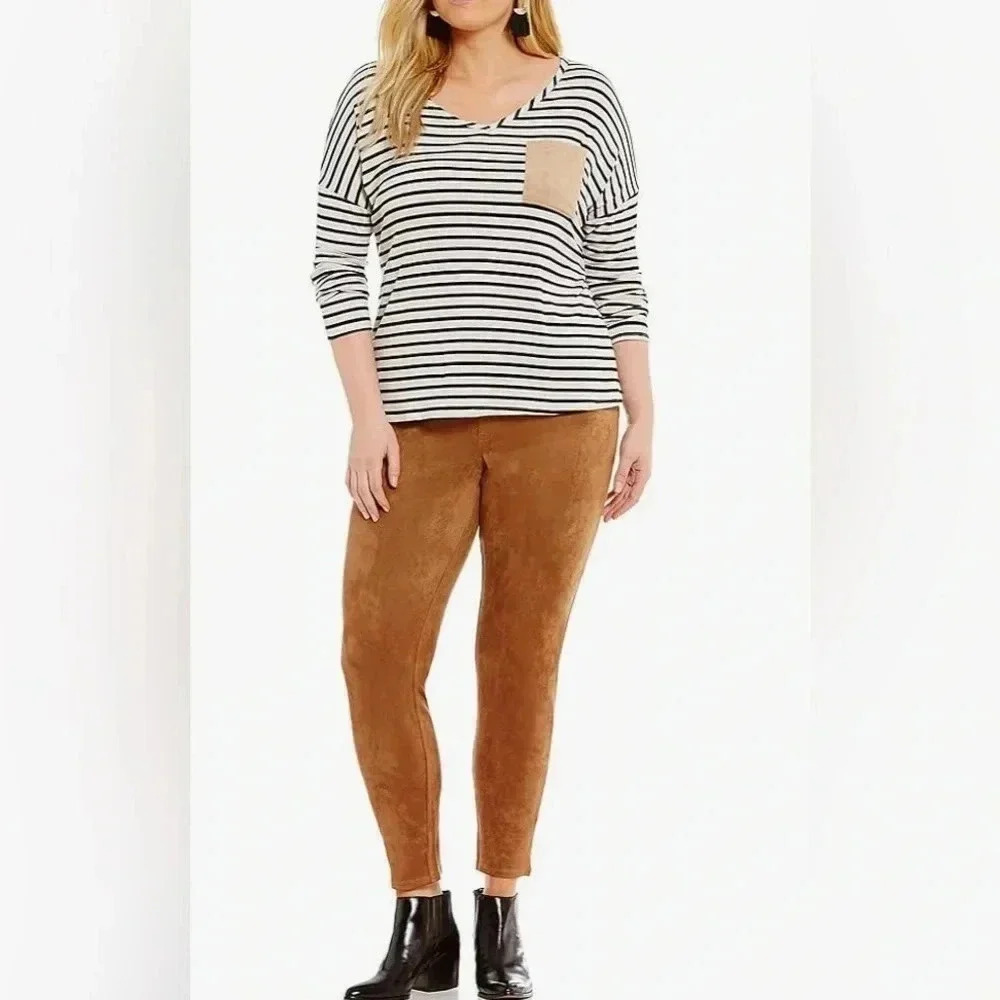🆕NOHO Plus-Size Corduroy Corset Skinny Jeans 21🆕